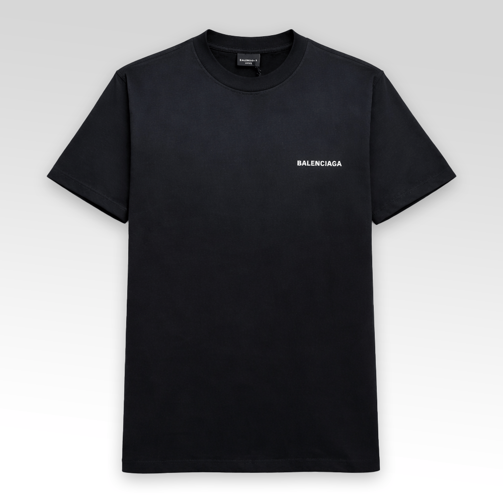 BALENCIAGA Washed Effect Logo Print T-shirt