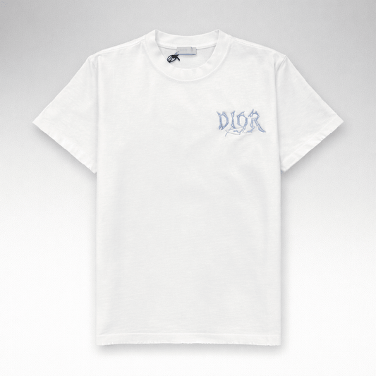DIOR Denim Patch and Embroidered Logo T-Shirt