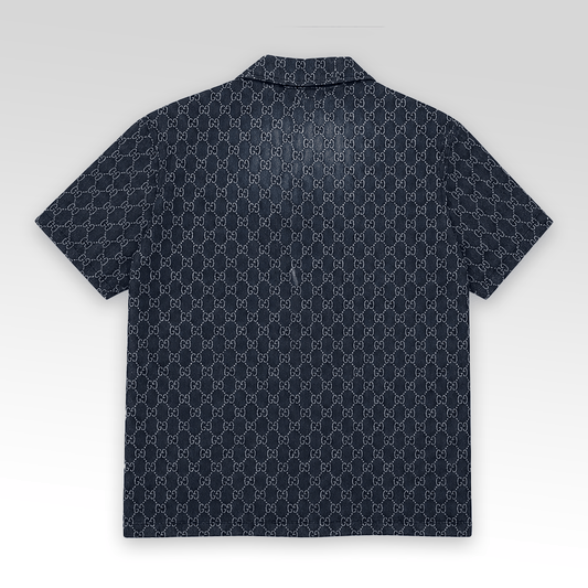 GUCCI GG Denim Shirt&Shorts Set