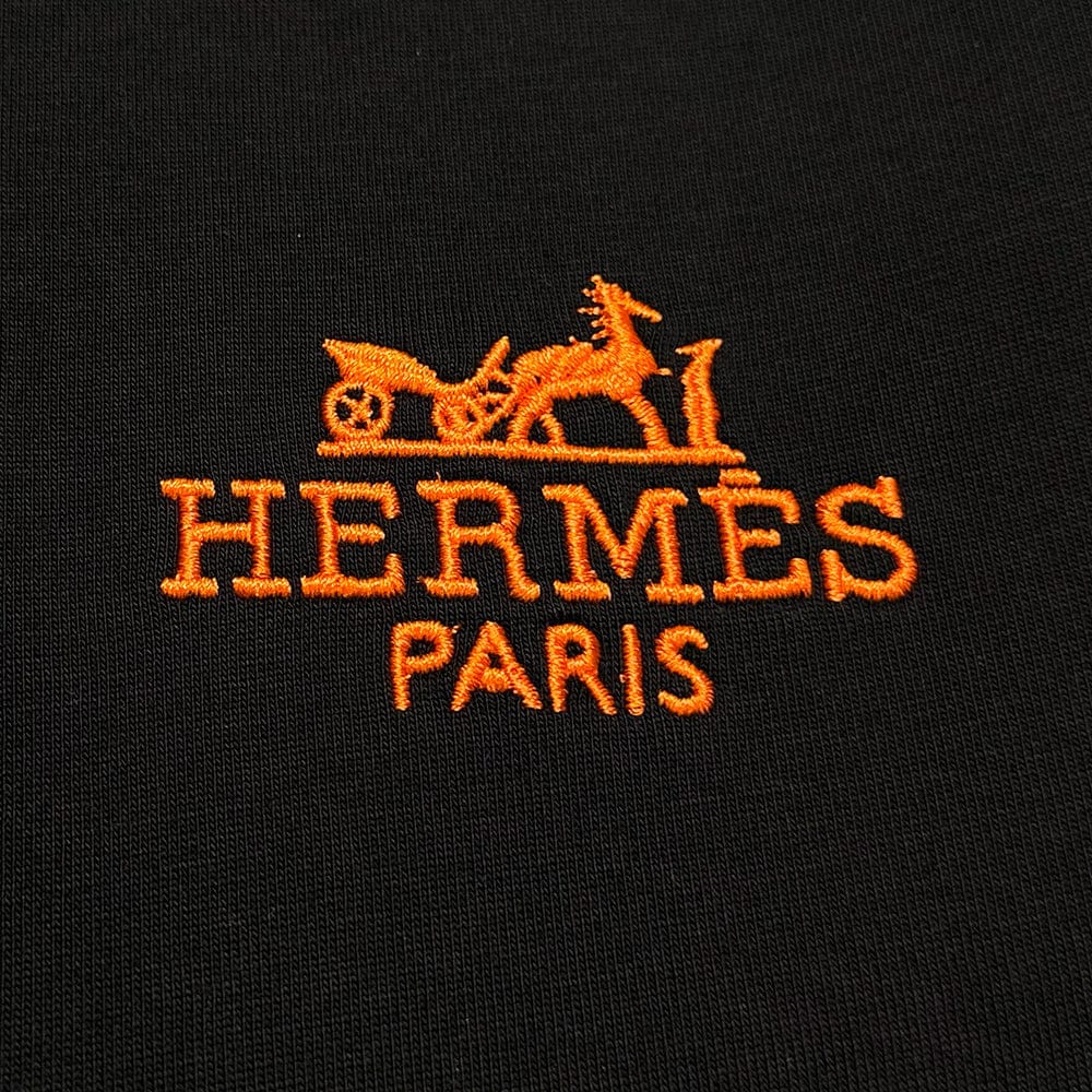 HERMES Logo Embroidered T-Shirt