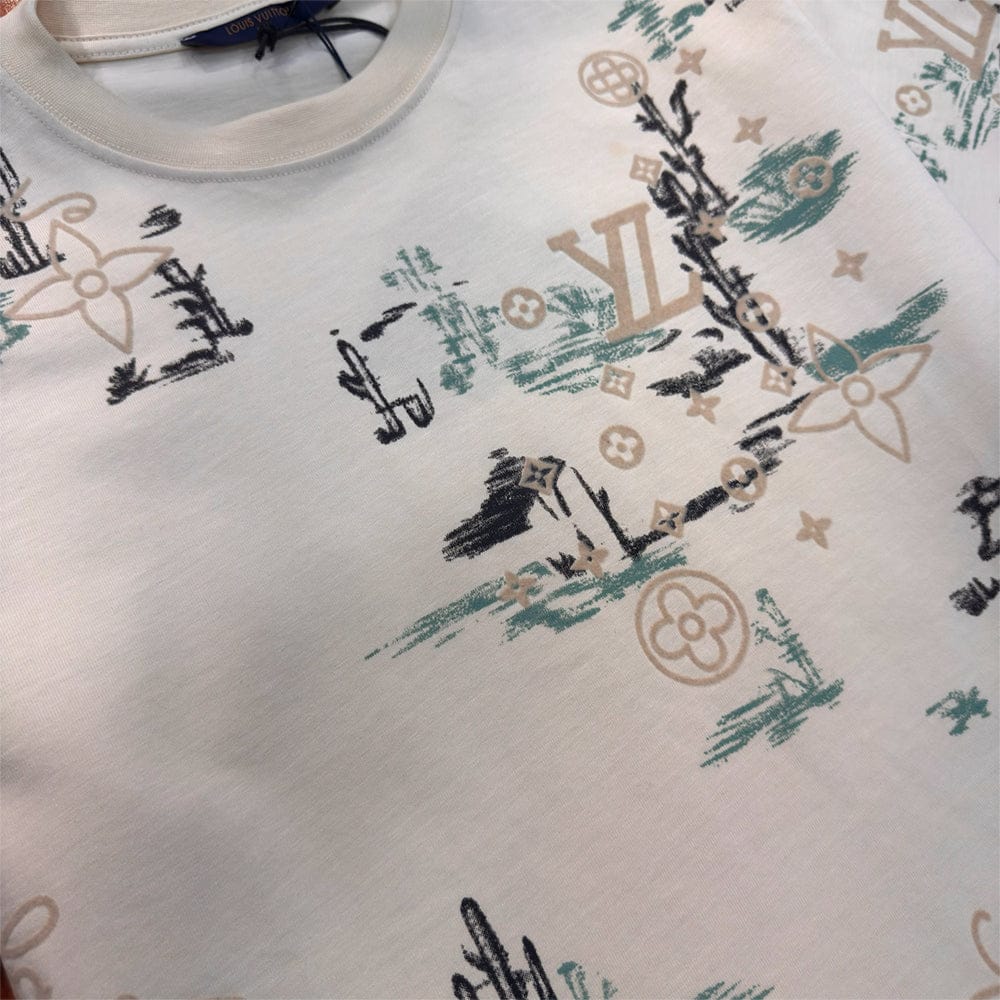 LV Flocked Logo T-Shirt