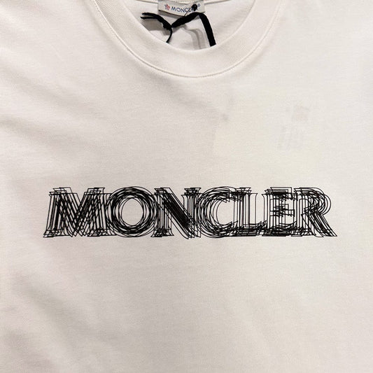 MONCLER Blurred Logo Cotton T-shirt