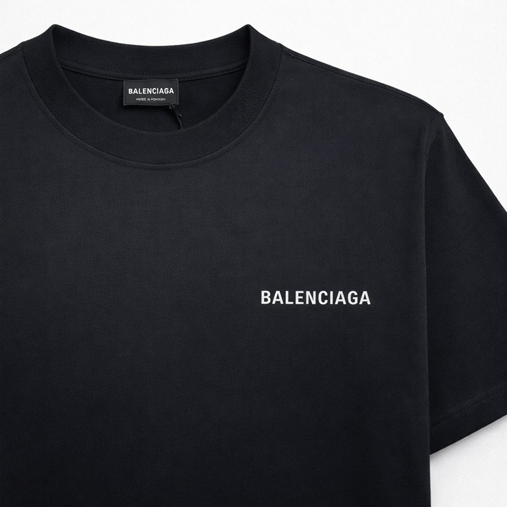 Washed Effect Logo Print T-shirt