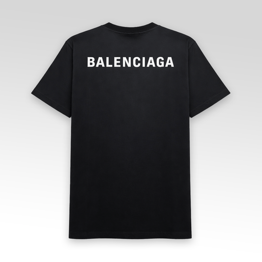 BALENCIAGA Washed Effect Logo Print T-shirt