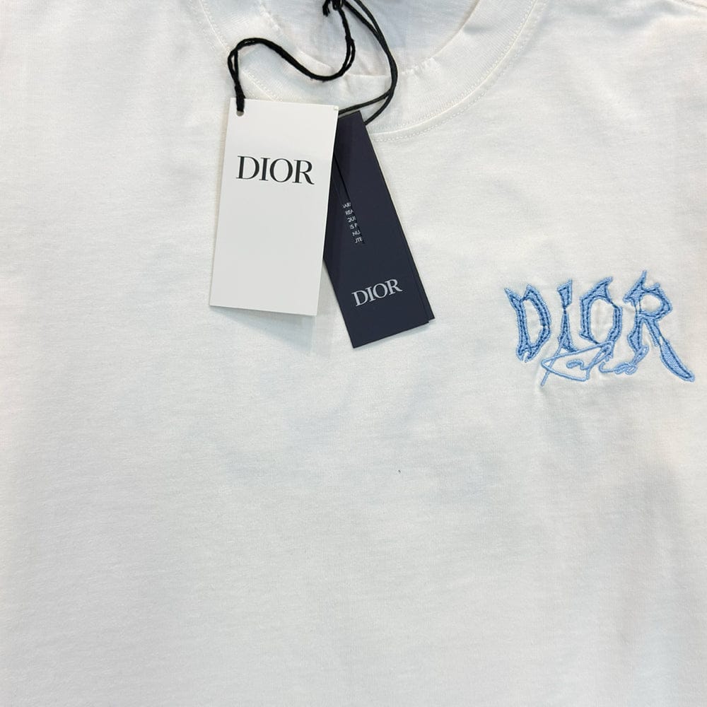 DIOR Denim Patch and Embroidered Logo T-Shirt