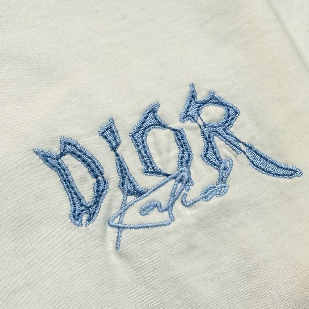 DIOR Denim Patch and Embroidered Logo T-Shirt