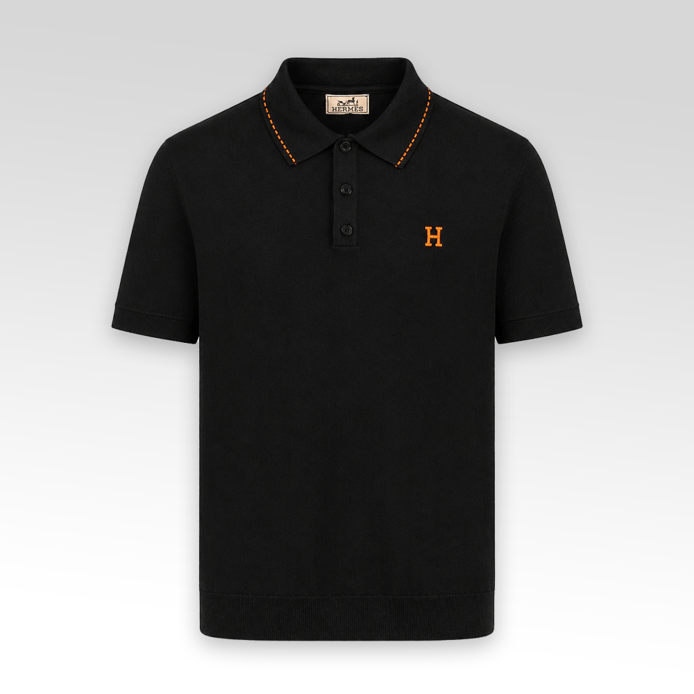 H Logo Knit Polo Shirt