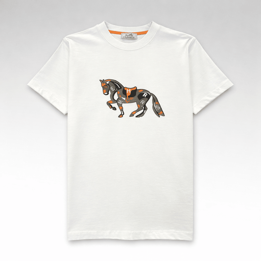 Flocked Horse Logo T-Shirt