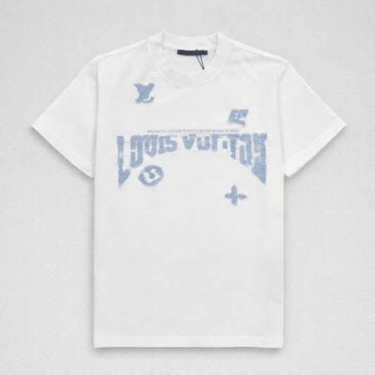 LV Denim Patch Logo T-Shirt