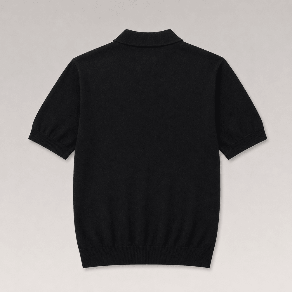H Logo Cotton Knit Polo Shirt