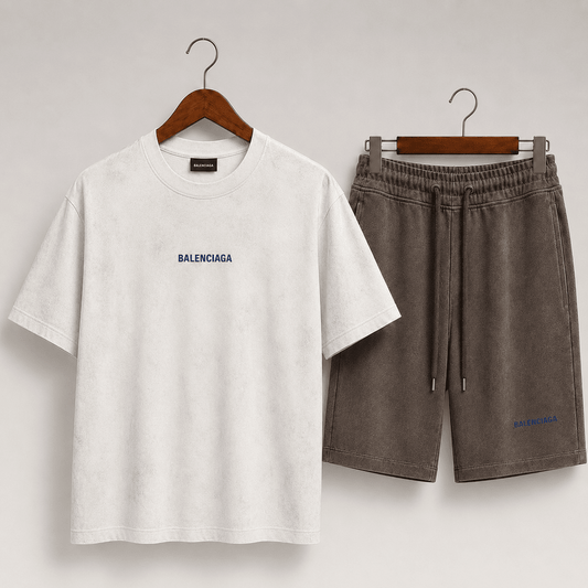 Embroidered Logo T-shirt Shorts Set