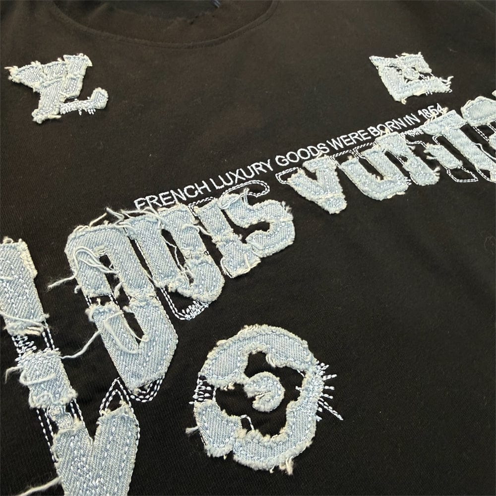 LV Denim Patch Logo T-Shirt