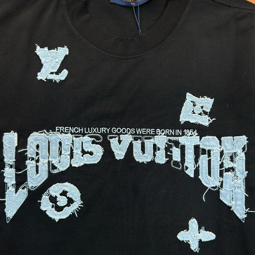 LV Denim Patch Logo T-Shirt