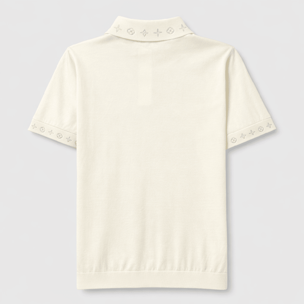 LV Signature Logo Knit Polo Shirt