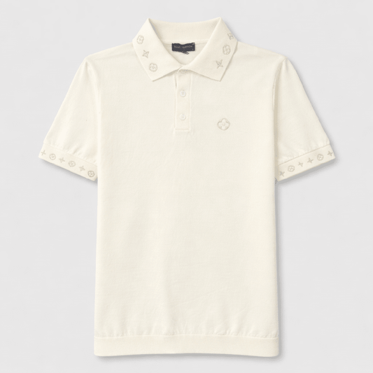 LV Signature Logo Knit Polo Shirt
