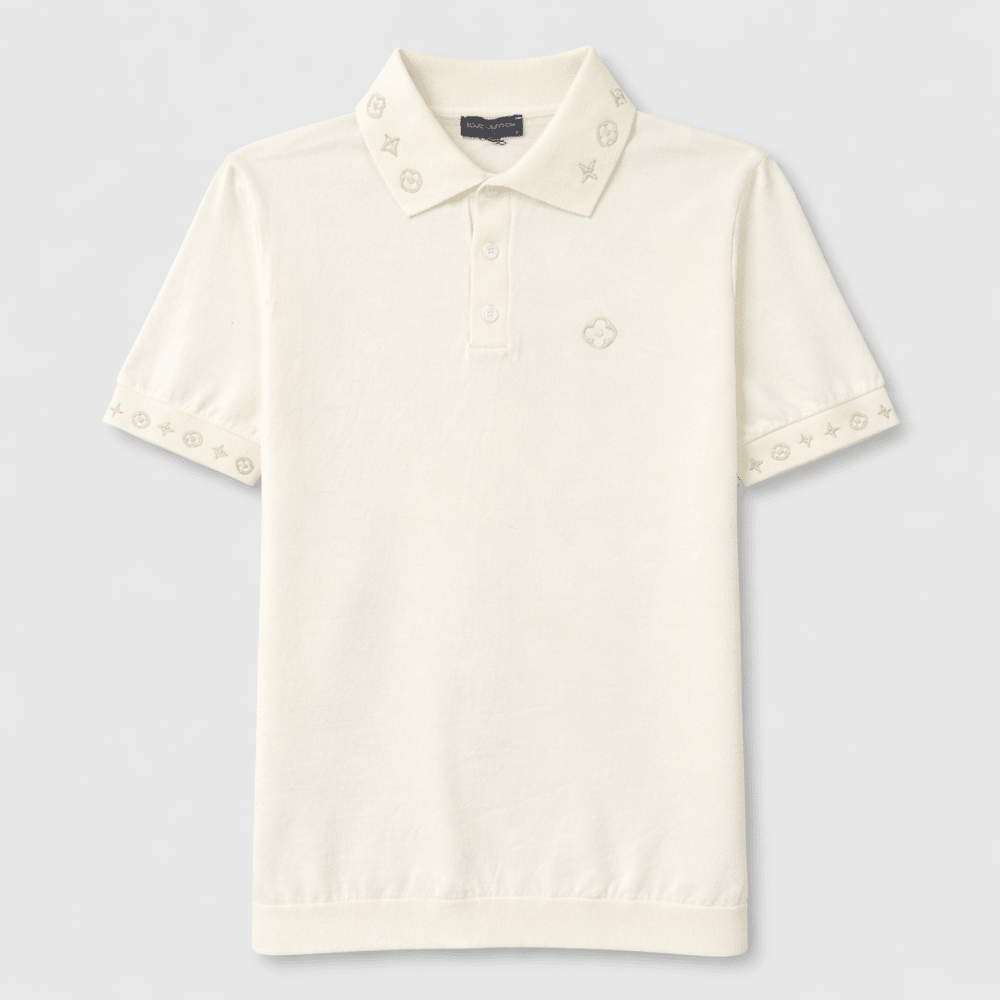Signature Logo Knit Polo Shirt