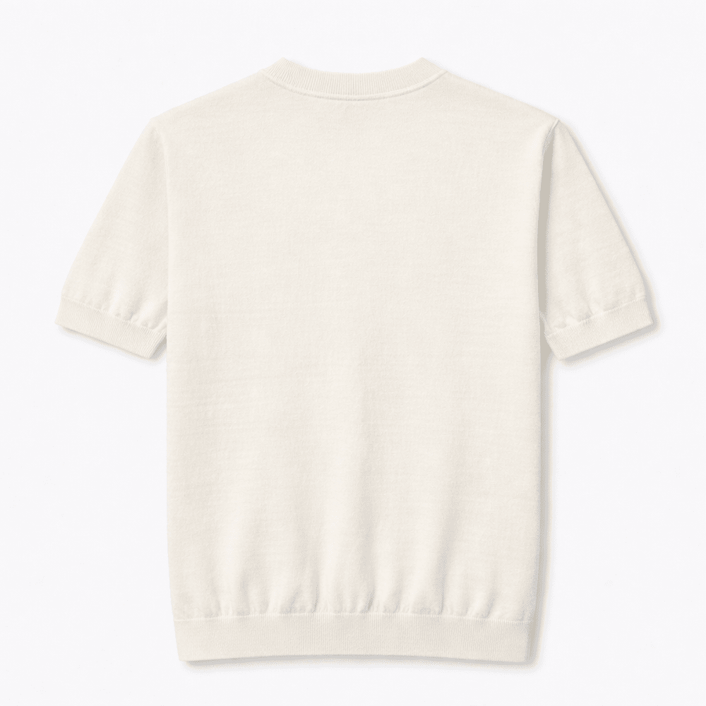 H Logo Cotton Crewneck Knit T-Shirt
