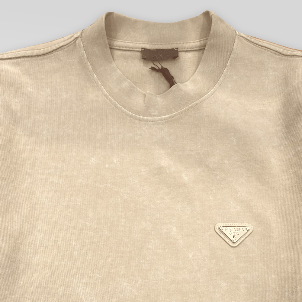 PRADA Metal Triangle Logo T-shirt