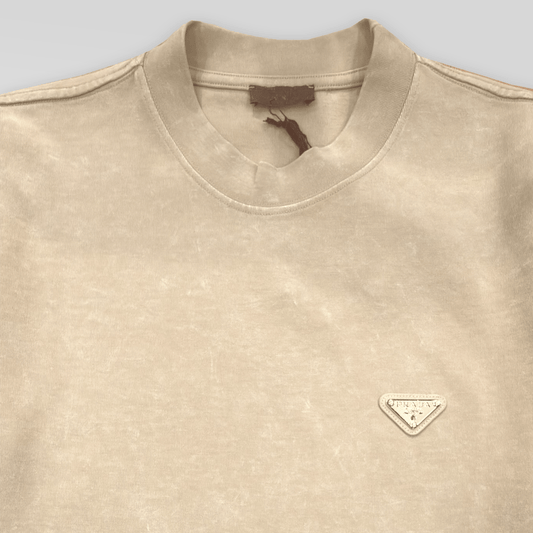 PRADA Metal Triangle Logo T-shirt