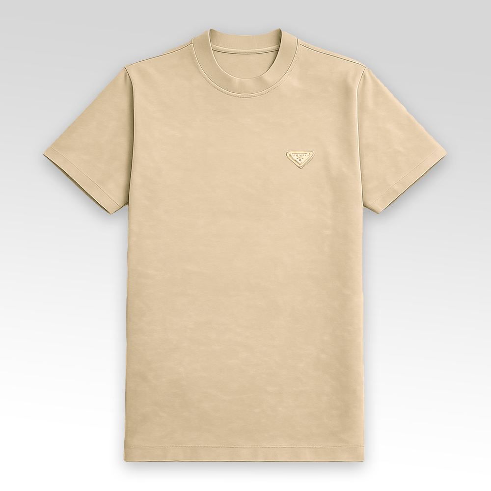 PRADA Metal Triangle Logo T-shirt