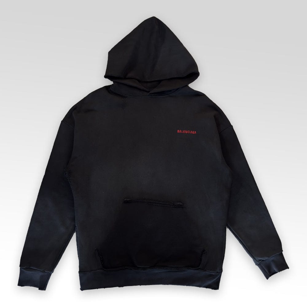 BALENCIAGA Security Tape Type Logo Oversized Hoodie