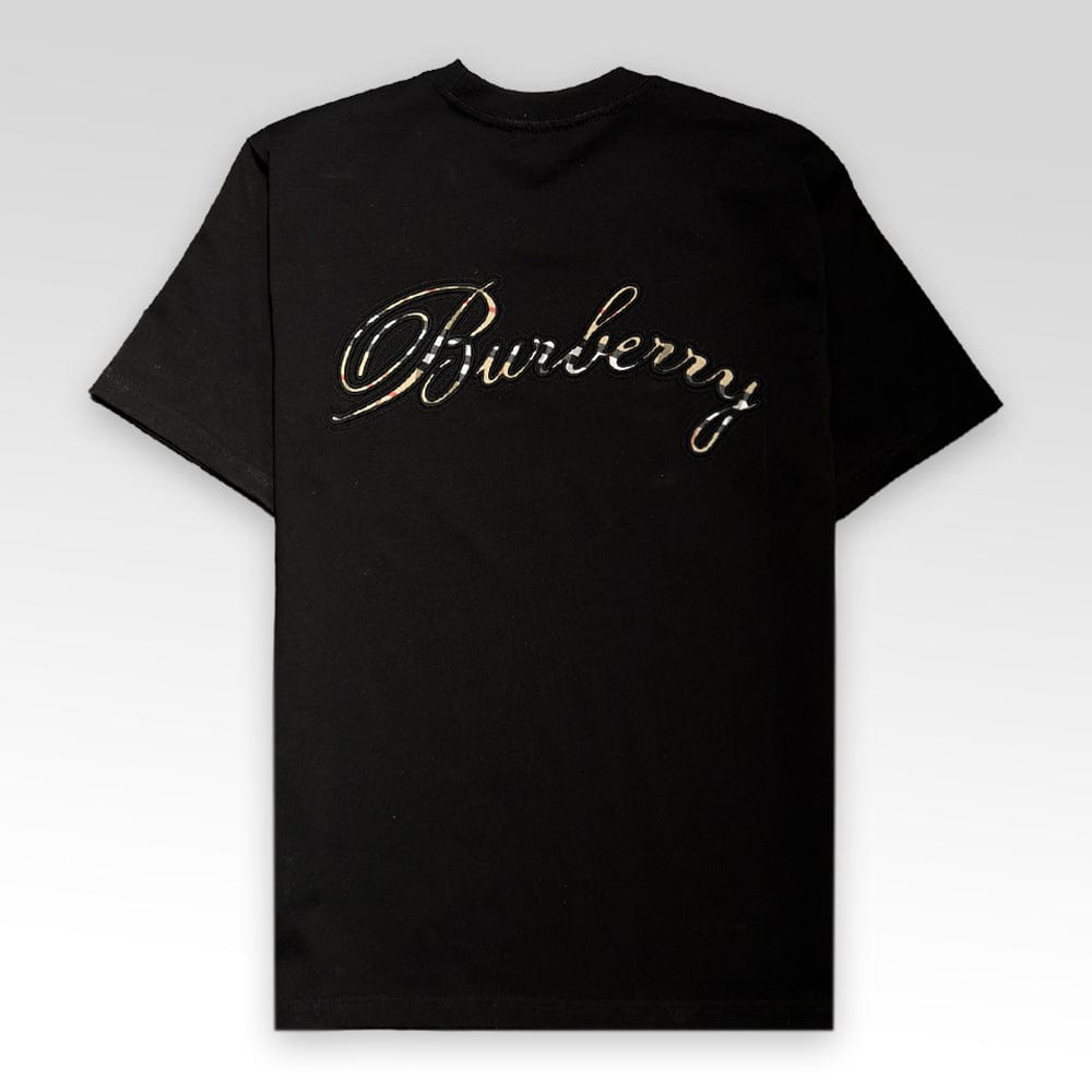 BURBERRY Embroidered Logo Cotton T-shirt