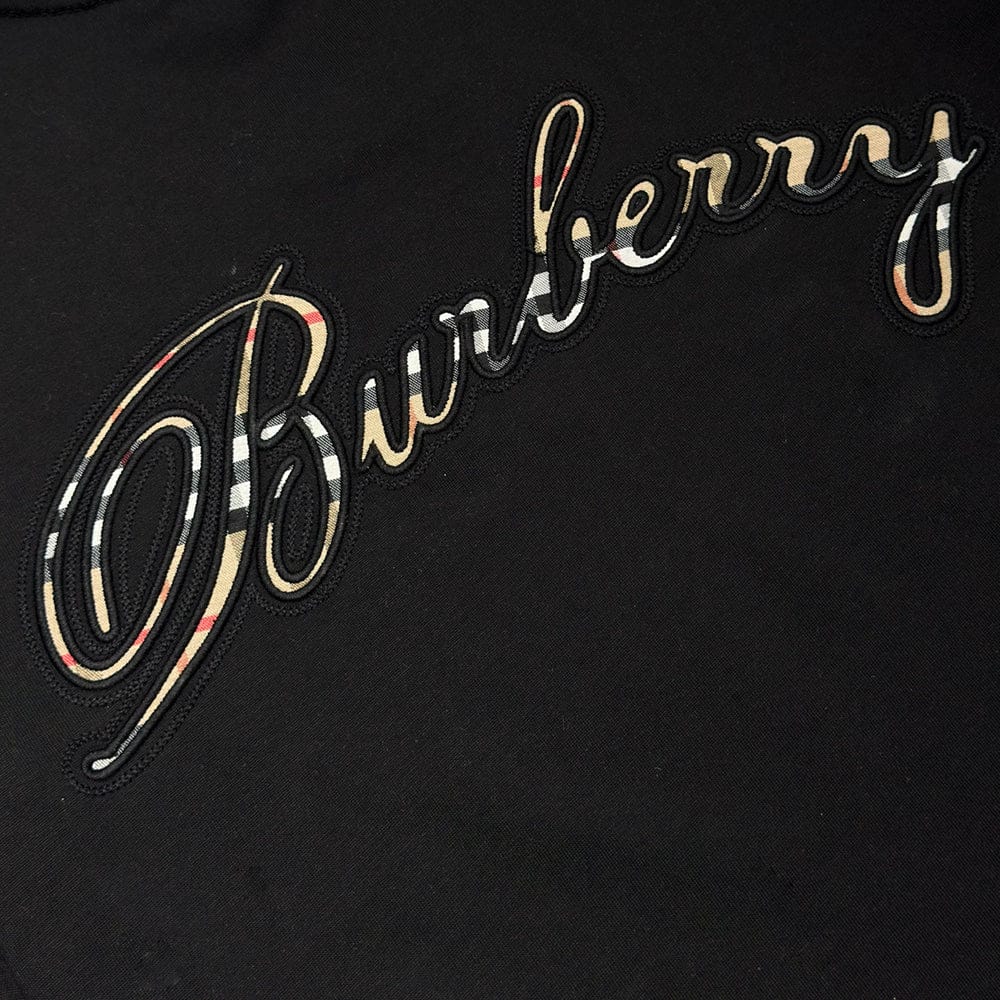 BURBERRY Embroidered Logo Cotton T-shirt