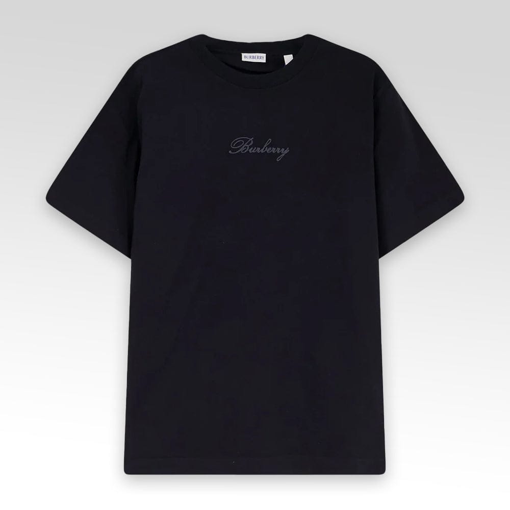 BURBERRY Embroidered Logo Cotton T-shirt