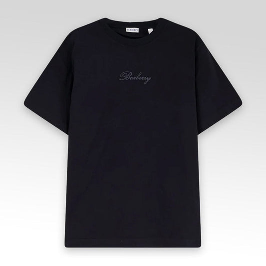 BURBERRY Embroidered Logo Cotton T-shirt