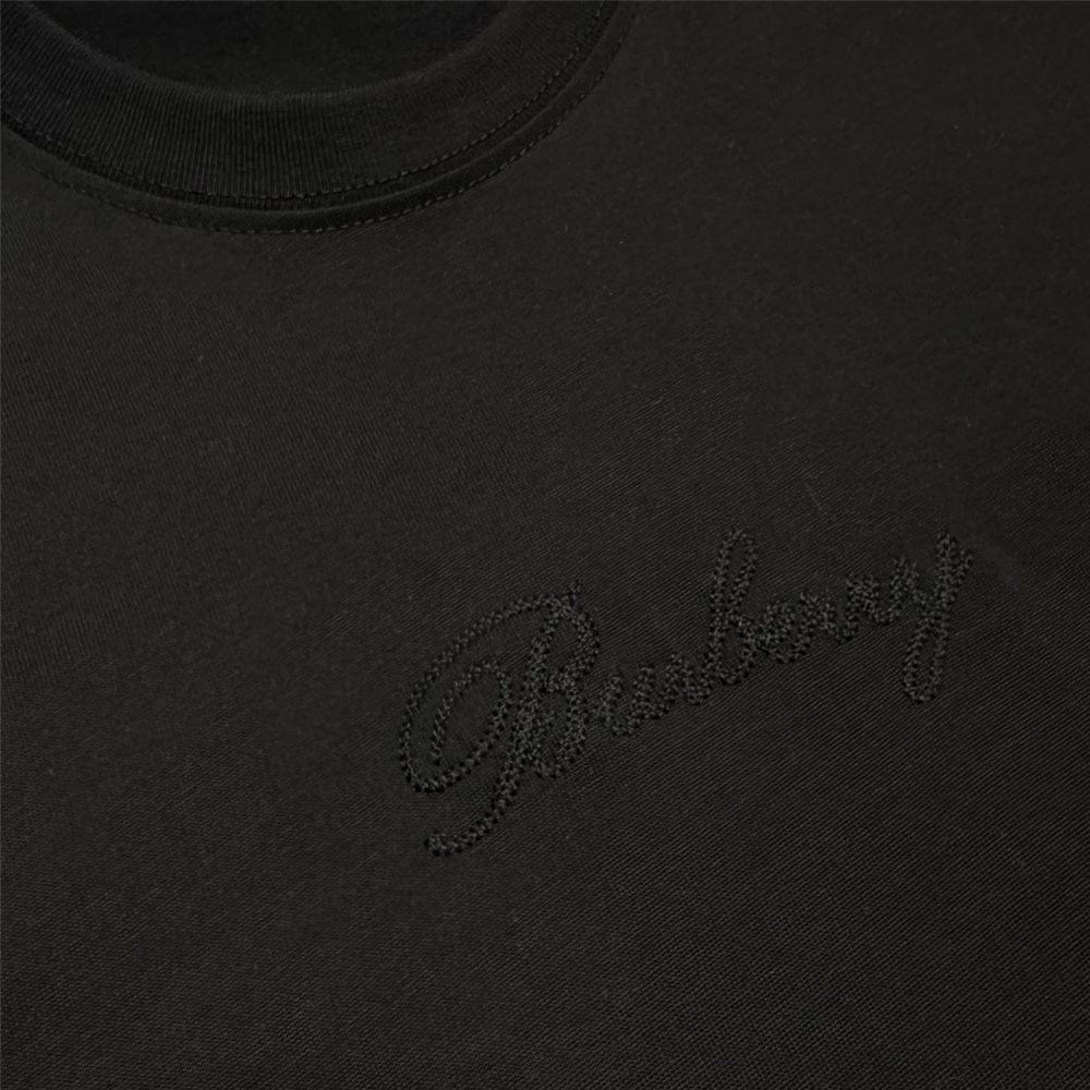 BURBERRY Embroidered Logo Cotton T-shirt