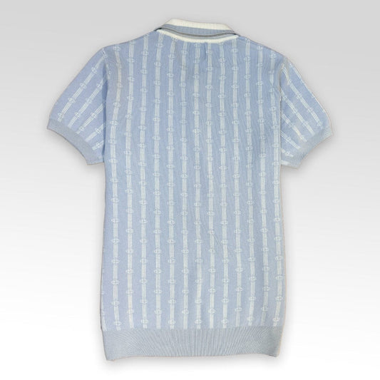 CASABLANCA Monogram Knit Polo Shirt