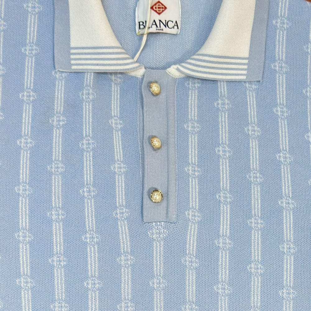 CASABLANCA Monogram Knit Polo Shirt