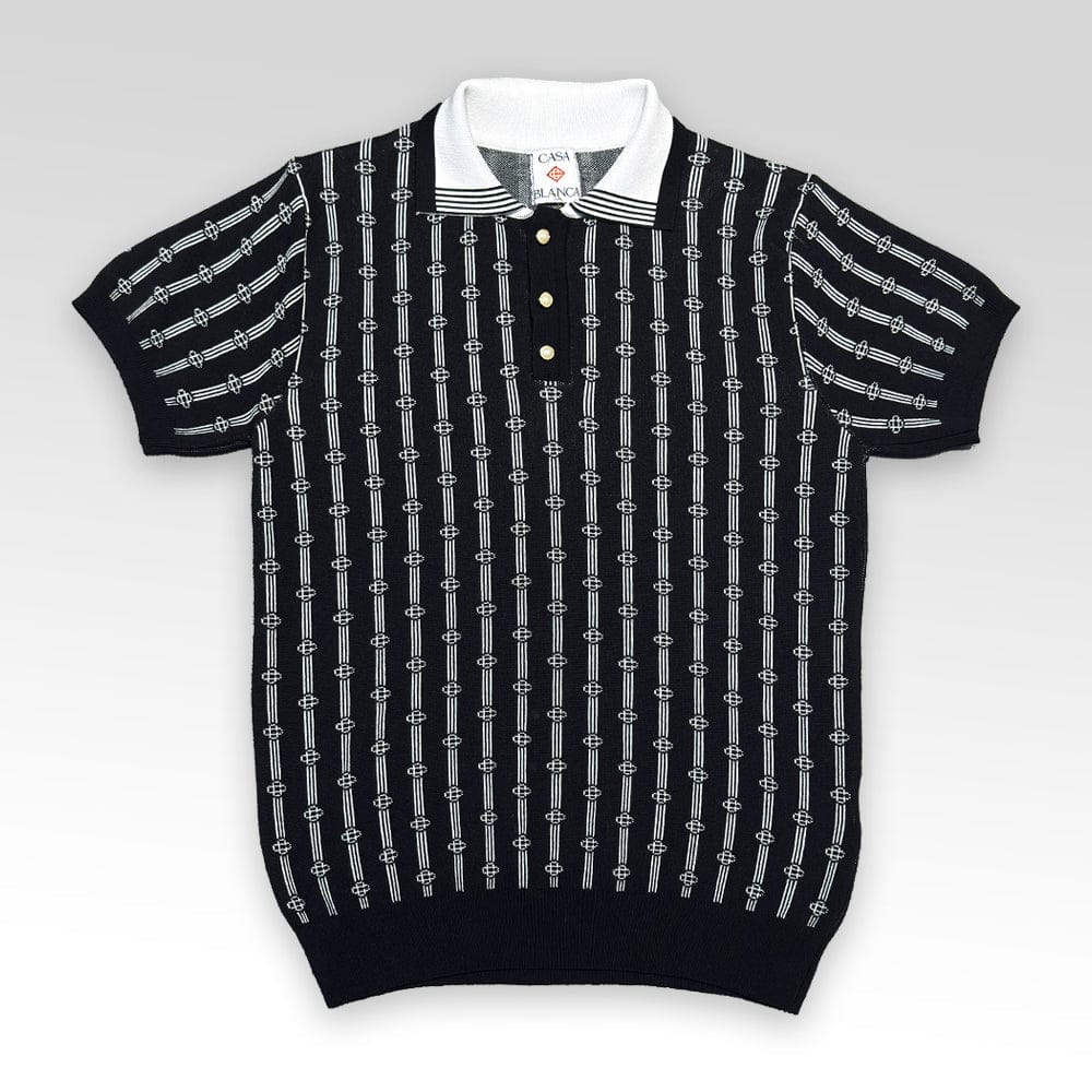 CASABLANCA Monogram Knit Polo Shirt