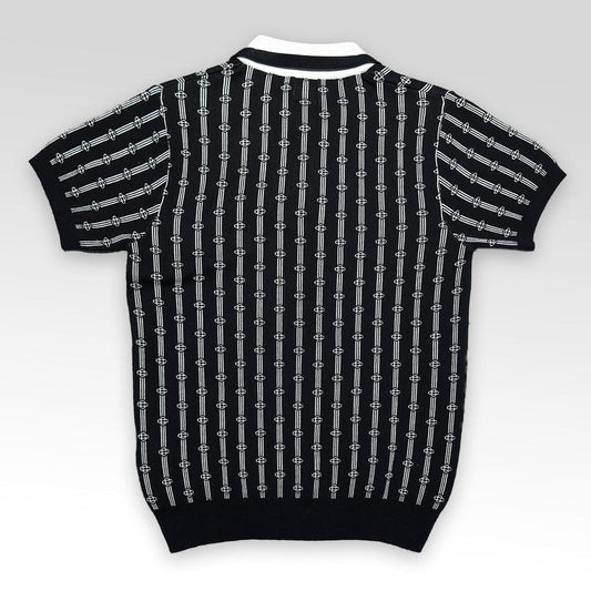 CASABLANCA Monogram Knit Polo Shirt
