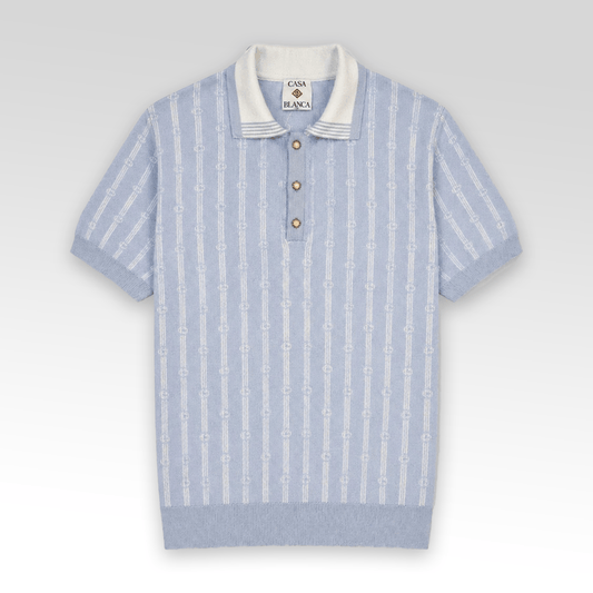 CASABLANCA Monogram Knit Polo Shirt
