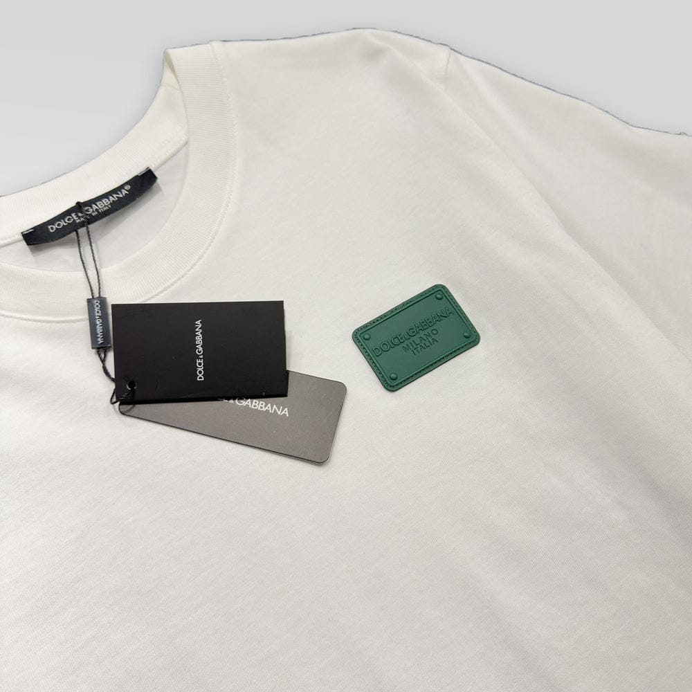 Cotton T-shirt With Branded Tag