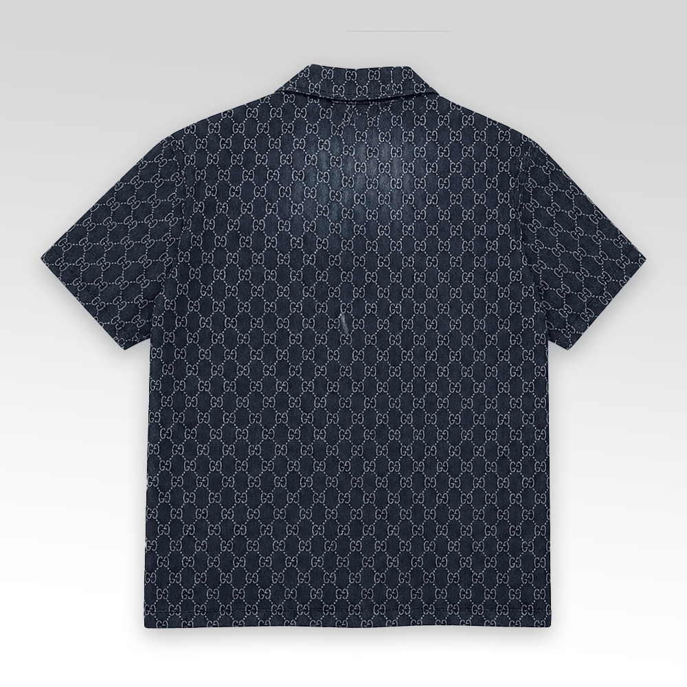 GUCCI GG Denim Shirt&Shorts Set