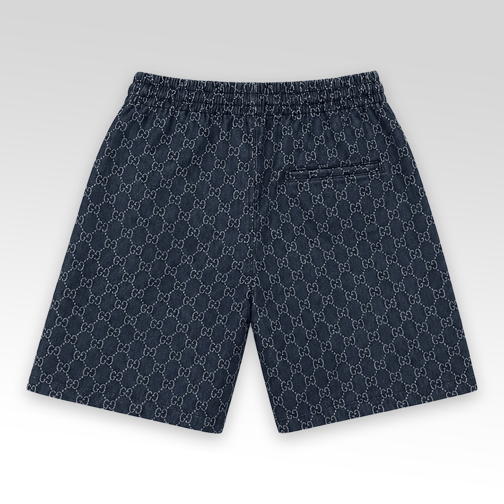 GUCCI GG Denim Shirt&Shorts Set
