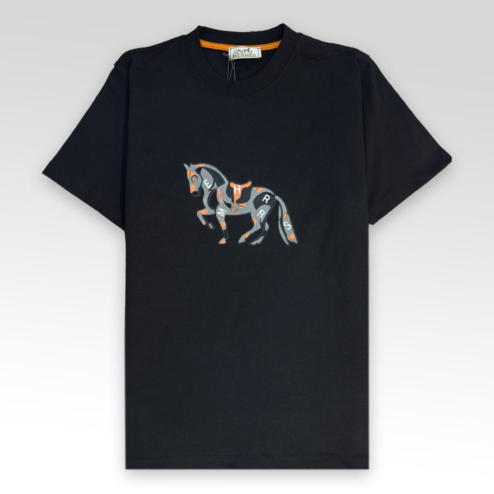 Flocked Horse Logo T-Shirt
