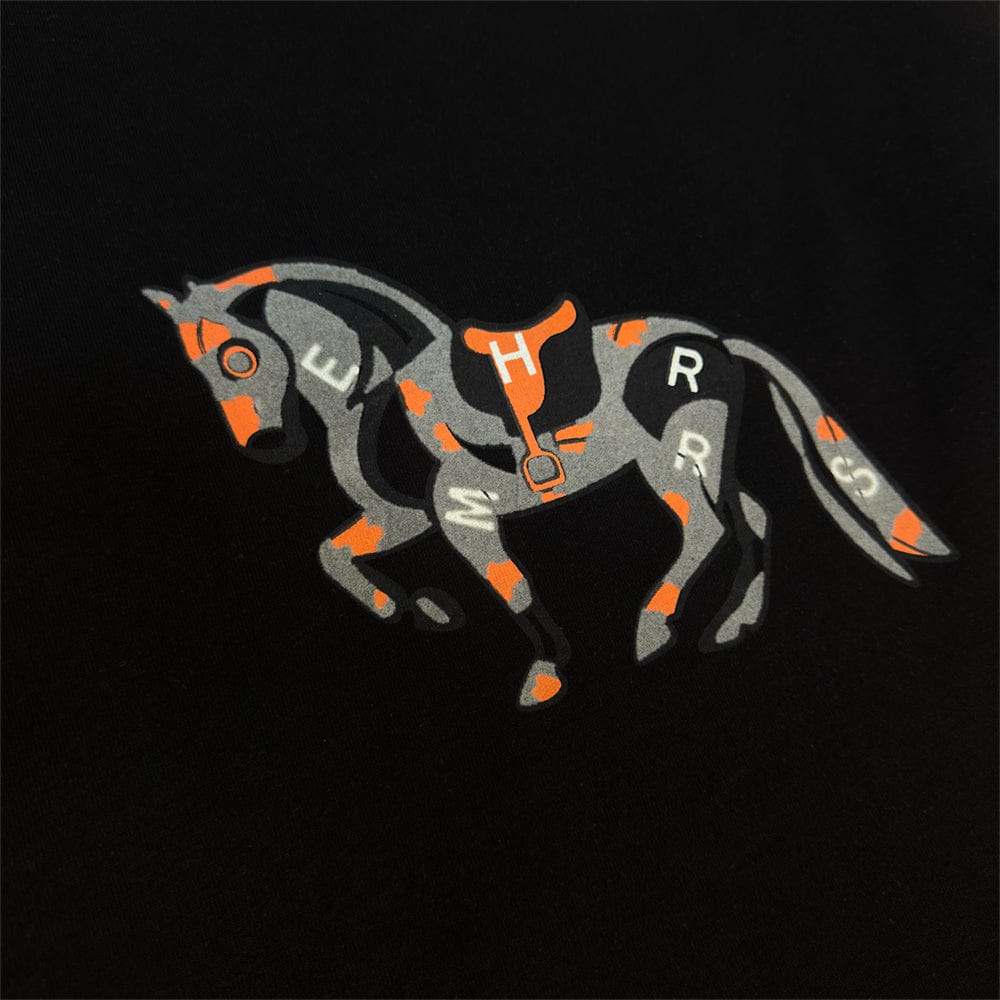 HERMES Flocked Horse Logo T-Shirt