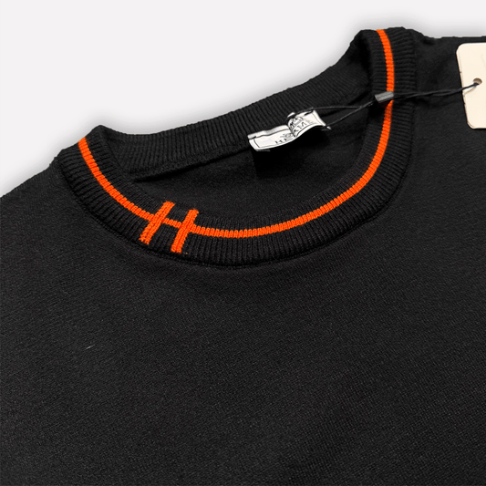 HERMES Cotton Crewneck Knit T-Shirt