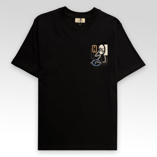 "H Puzzle" T-shirt With Leather Detail