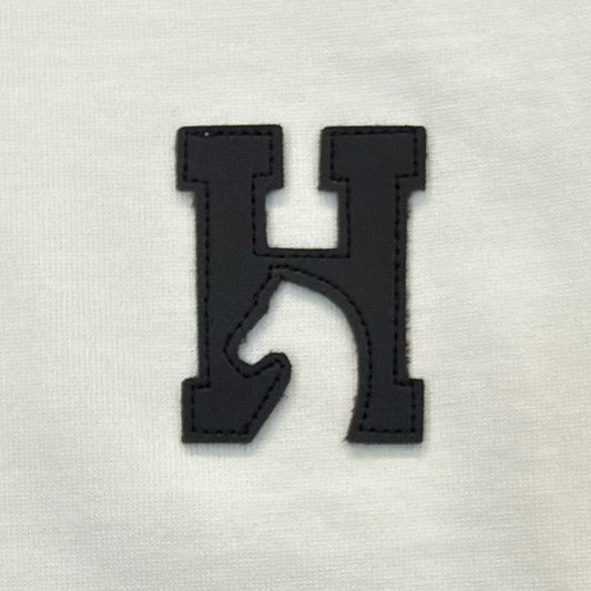 HERMES "H Logo" T-shirt With Leather Detail