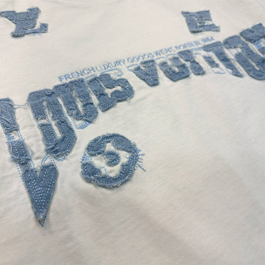 LV Denim Patch Logo T-Shirt