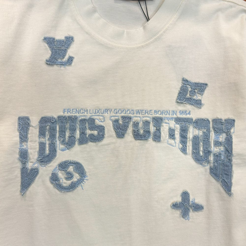 LV Denim Patch Logo T-Shirt