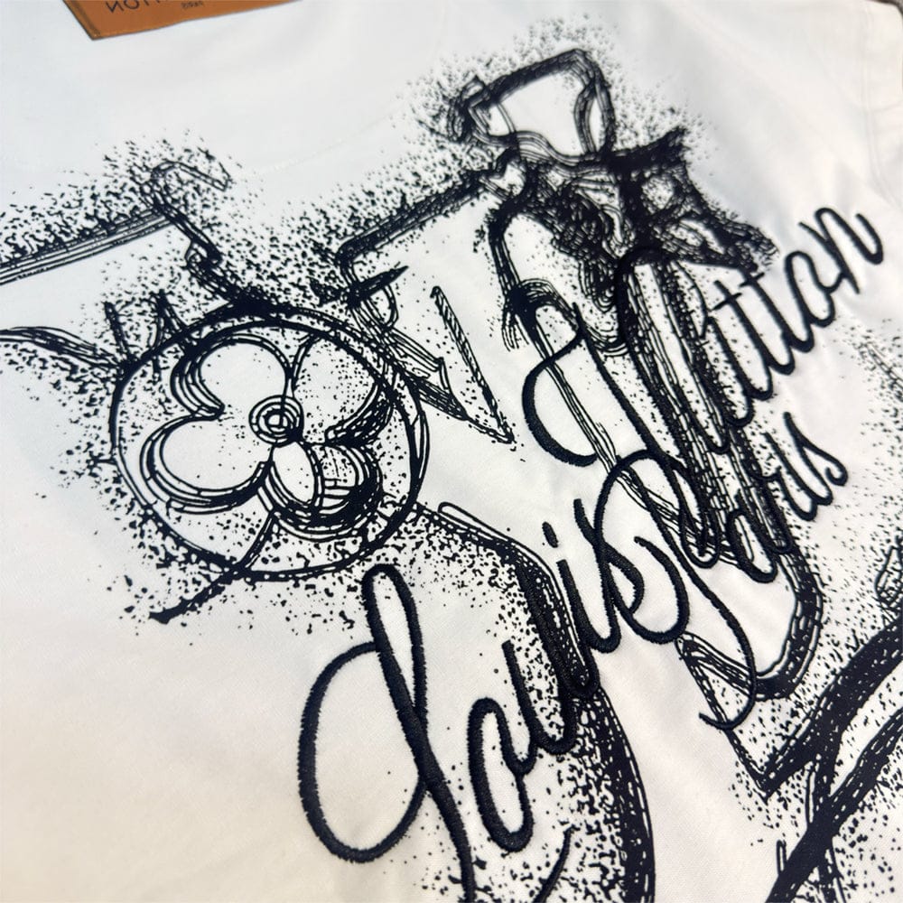 LV Print and Embroidered Signature T-Shirt