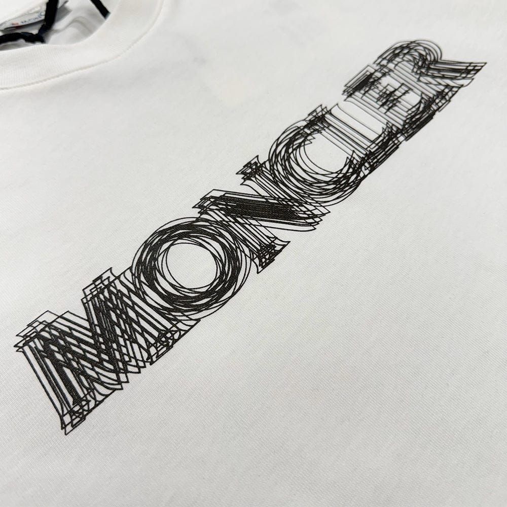 MONCLER Blurred Logo Cotton T-shirt