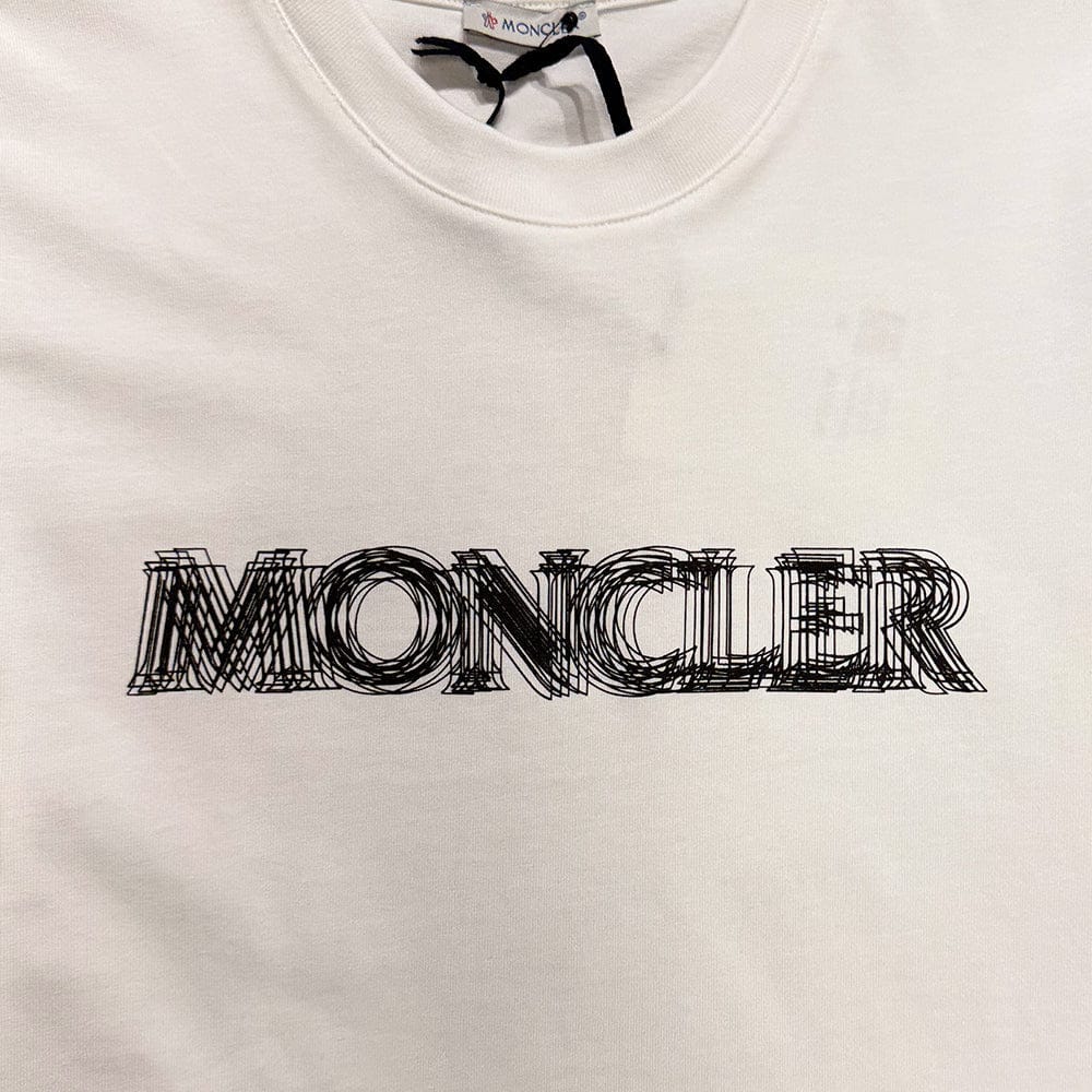 MONCLER Blurred Logo Cotton T-shirt