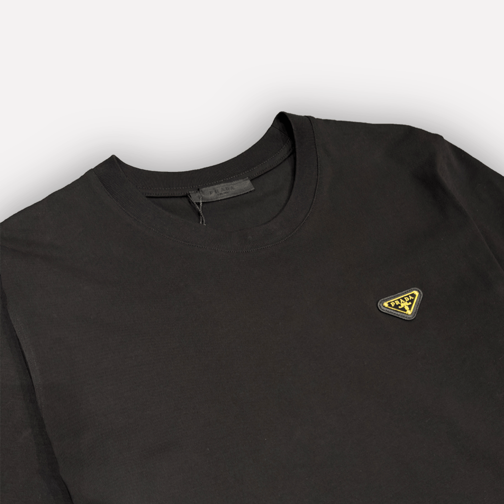 PRADA Metal Triangle Logo T-shirt